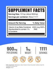 Beta Carotene powder with scoop for easy daily dosing