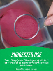 Pouring Bilberry Powder into a shake for convenient use.