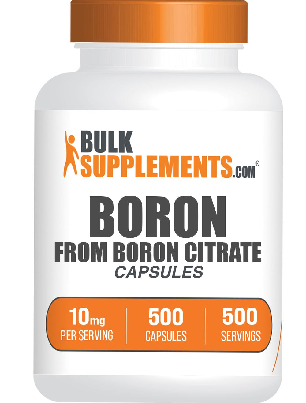 BulkSupplements Boron Citrate capsules bottle for daily mineral support.