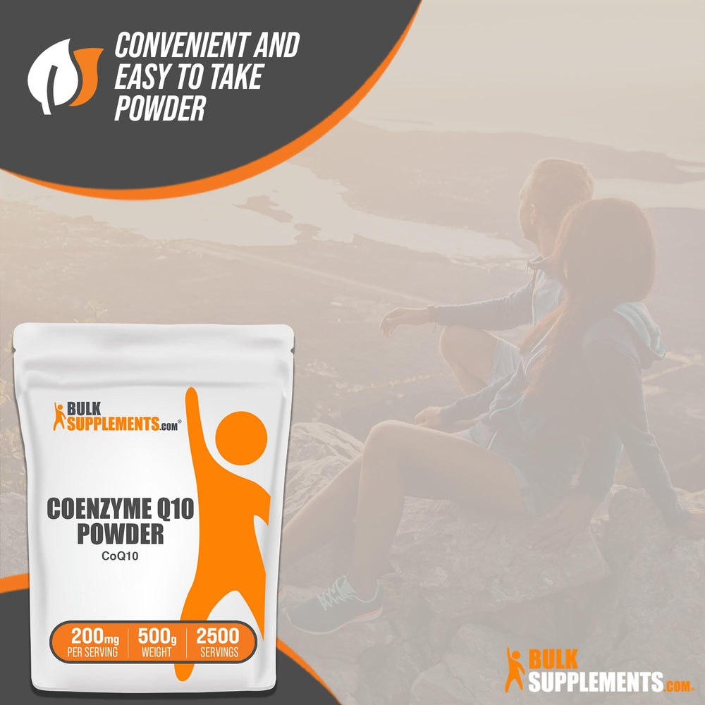 BulkSupplements CoQ10 powder in smoothie for easy integration