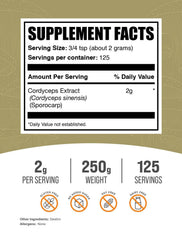 Close-up of Cordyceps powder texture for smoothies and snacks
