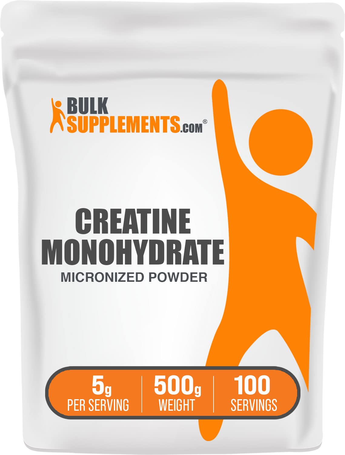 BulkSupplements Creatine Monohydrate Powder blends easily for pre- or post-workout shakes