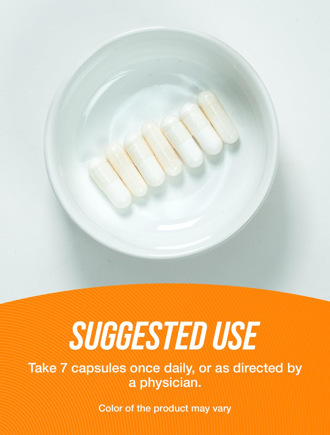 BulkSupplements D-Ribose capsules dosage visual for easy serving customization.
