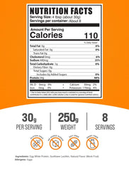 BulkSupplements Egg White Protein Powder ingredients panel for easy mixing