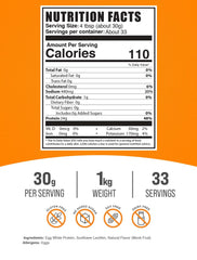 BulkSupplements Egg White Protein Powder scoop ready for a 30 g serving