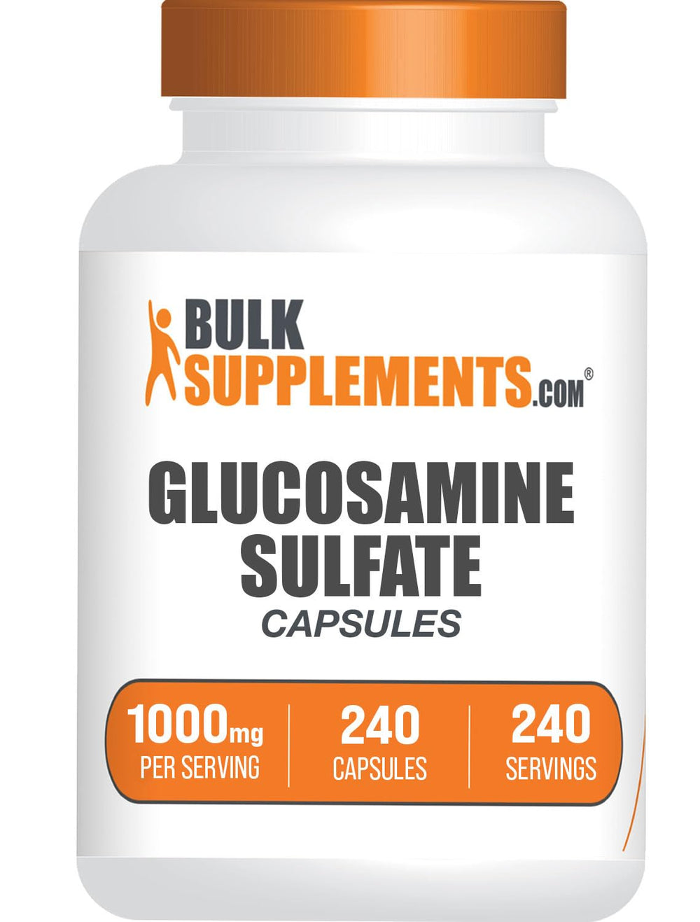 BulkSupplements Glucosamine Sulfate Capsules bottle for easy joint support during daily activities