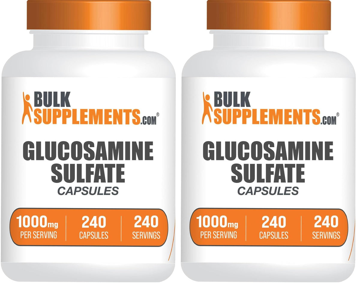 BulkSupplements Glucosamine Sulfate Capsules front bottle for daily joint support