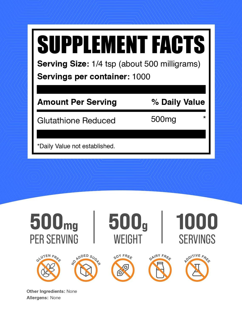 BulkSupplements Glutathione Reduced powder scoop, mess-free measurement for consistent servings