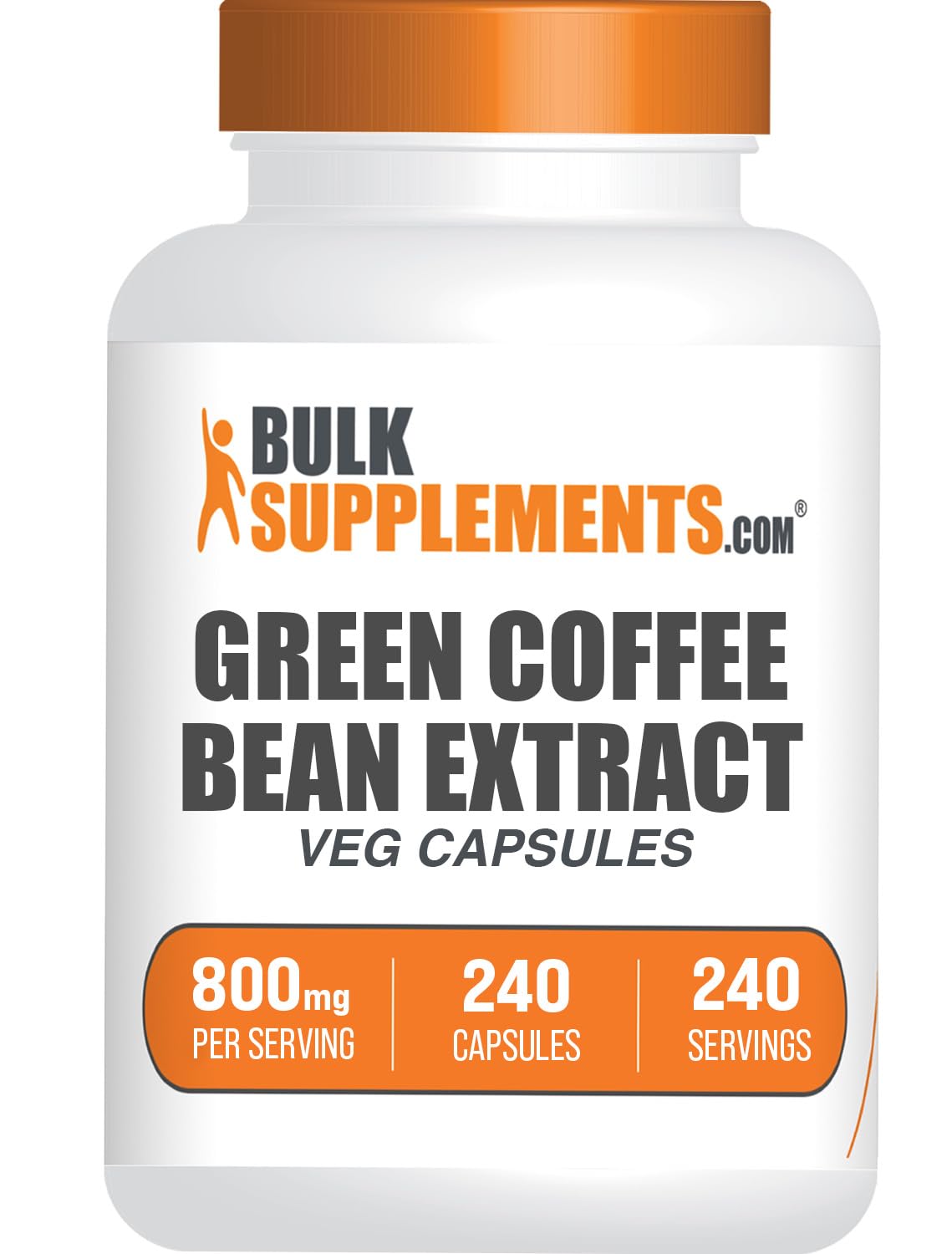 BulkSupplements green coffee bean extract capsules packaging—antioxidant support for daily wellness
