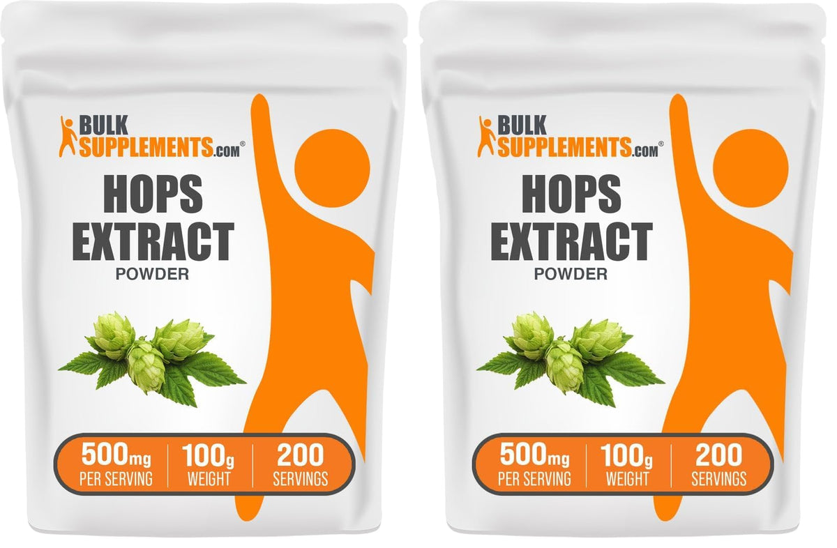 BulkSupplements Hops Extract Powder bottle shown for easy daily use