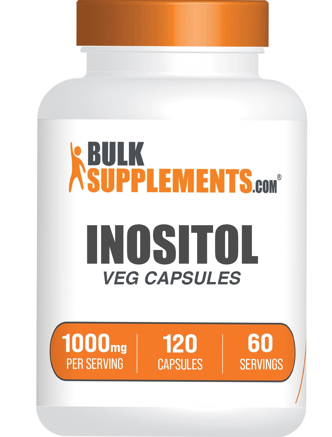 BulkSupplements Inositol capsules bottle for daily wellness support.