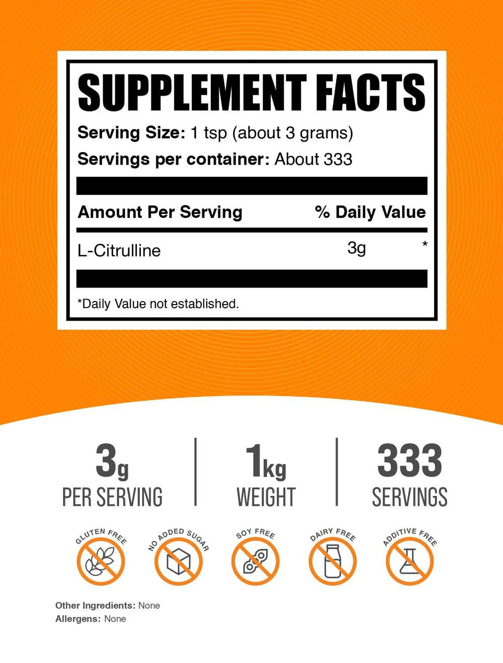 BulkSupplements L-Citrulline powder scoop ready for daily dosing