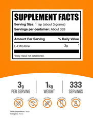BulkSupplements L-Citrulline powder scoop ready for daily dosing