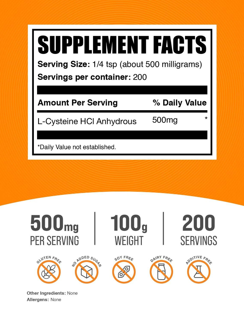 Bulksupplements NAC powder scoop shows simple measuring and blend into drinks.
