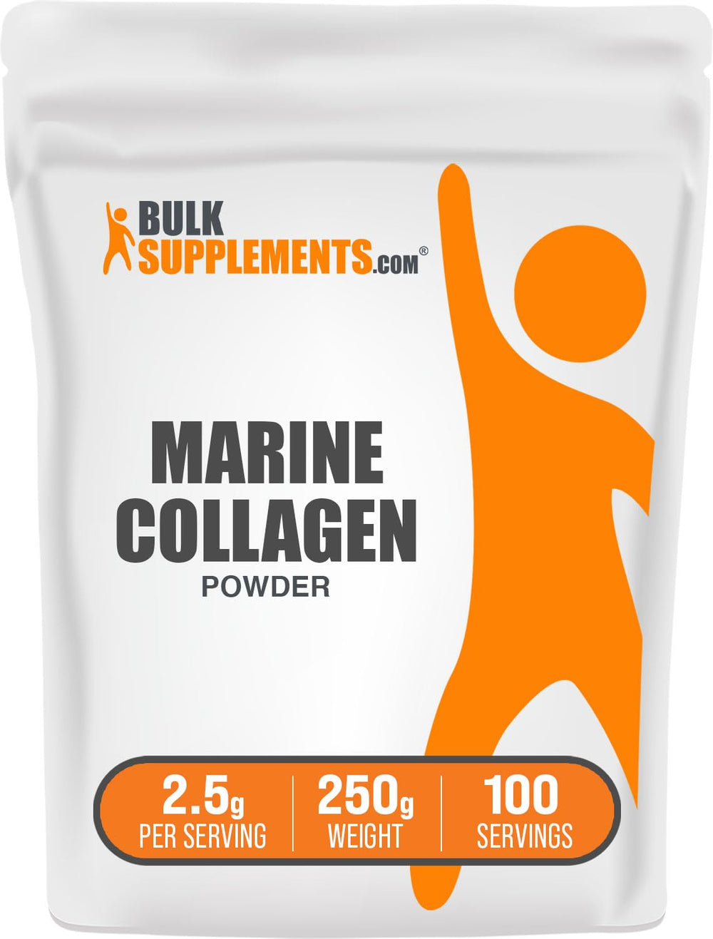 BulkSupplements Marine Collagen Powder container for skin support.