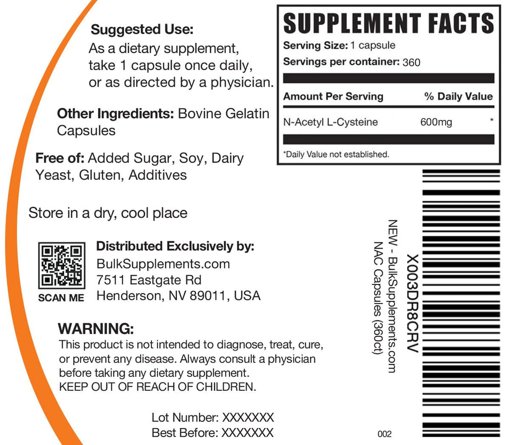 BulkSupplements NAC capsules lifestyle image for active, on-the-go use.
