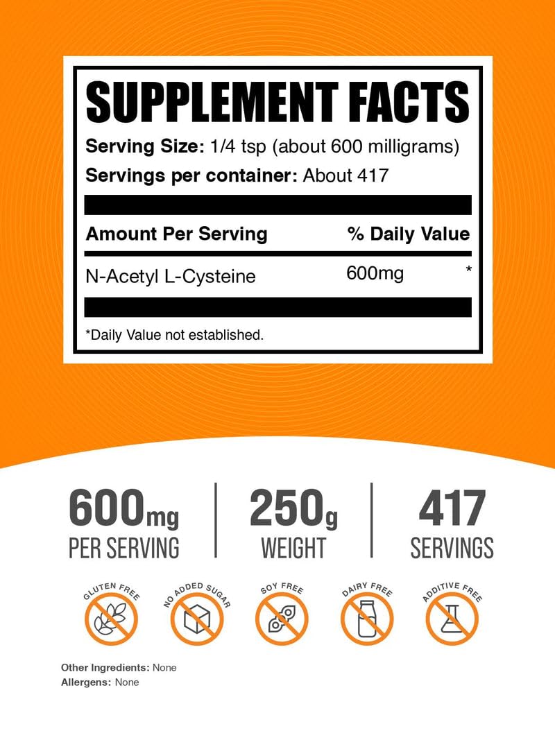 BulkSupplements NAC powder with measuring scoop for precise servings