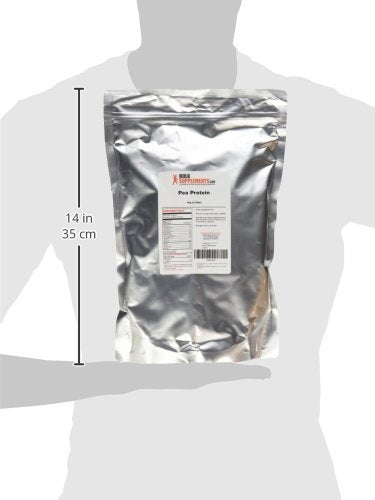 BulkSupplements Organic Pea Protein powder pour into glass for shakes