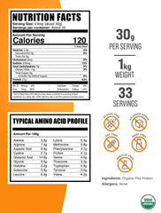 BulkSupplements Organic Pea Protein powder scoop for convenient daily protein