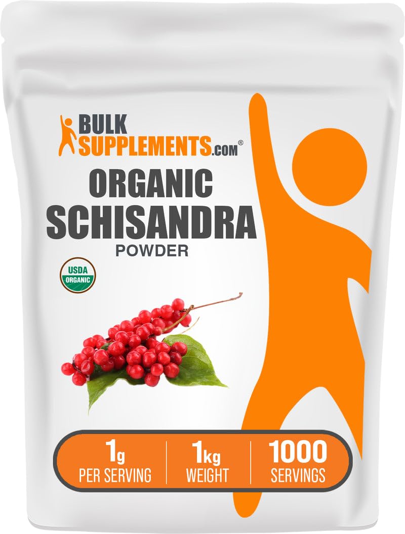 BulkSupplements Organic Schisandra Powder in a bottle supports daily wellness rituals