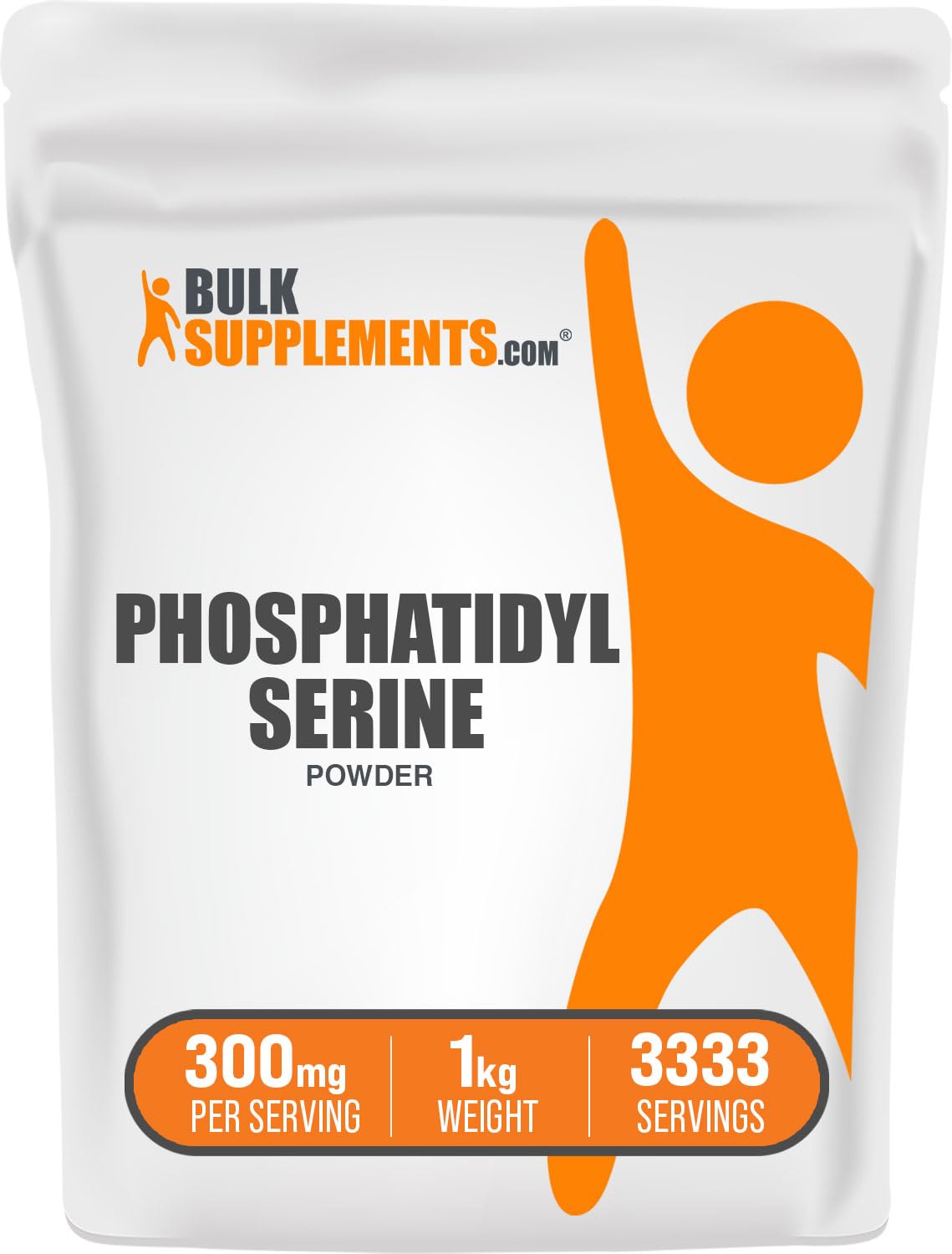 BulkSupplements Phosphatidylserine powder bottle supports daily wellness with simple dosing.