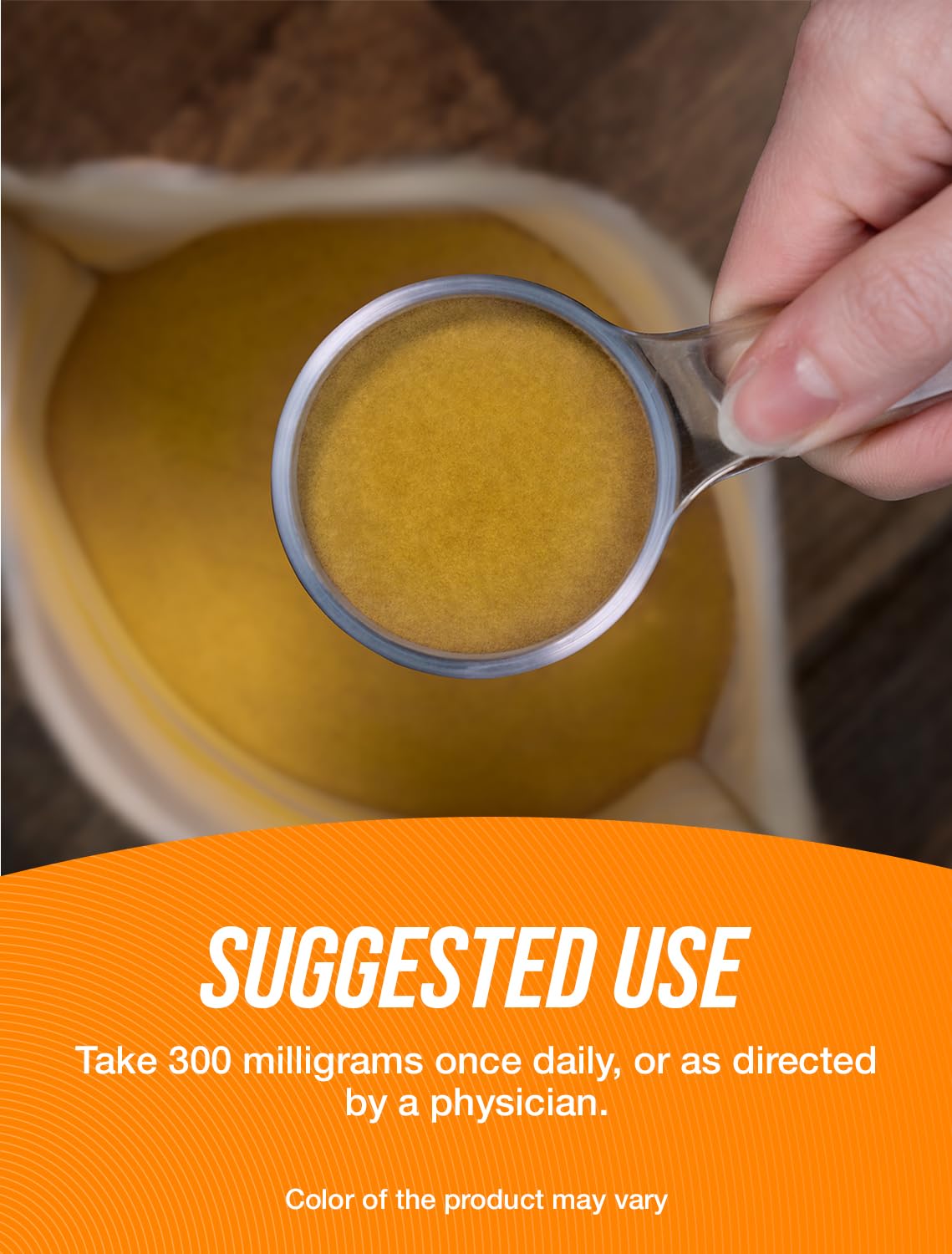 BulkSupplements Phosphatidylserine powder added to smoothie shows versatile ingestion.