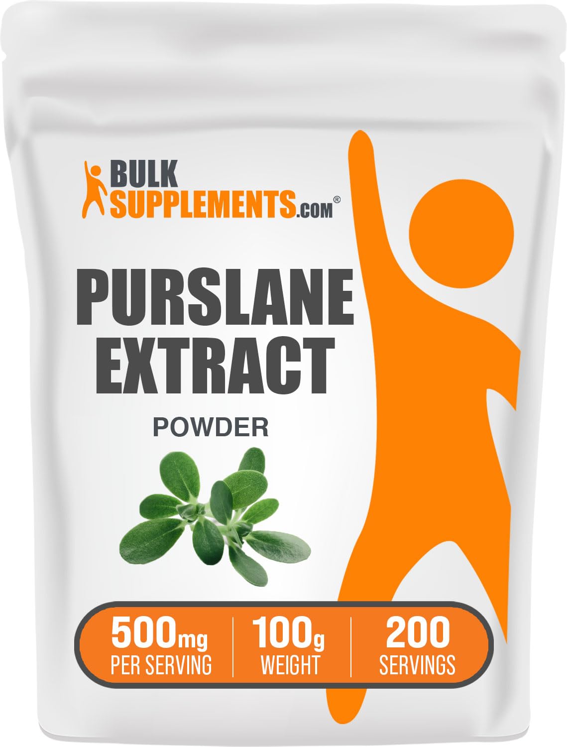 BulkSupplements Purslane Extract Powder bottle for easy daily use