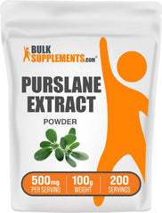 BulkSupplements Purslane Extract Powder bottle for easy daily use