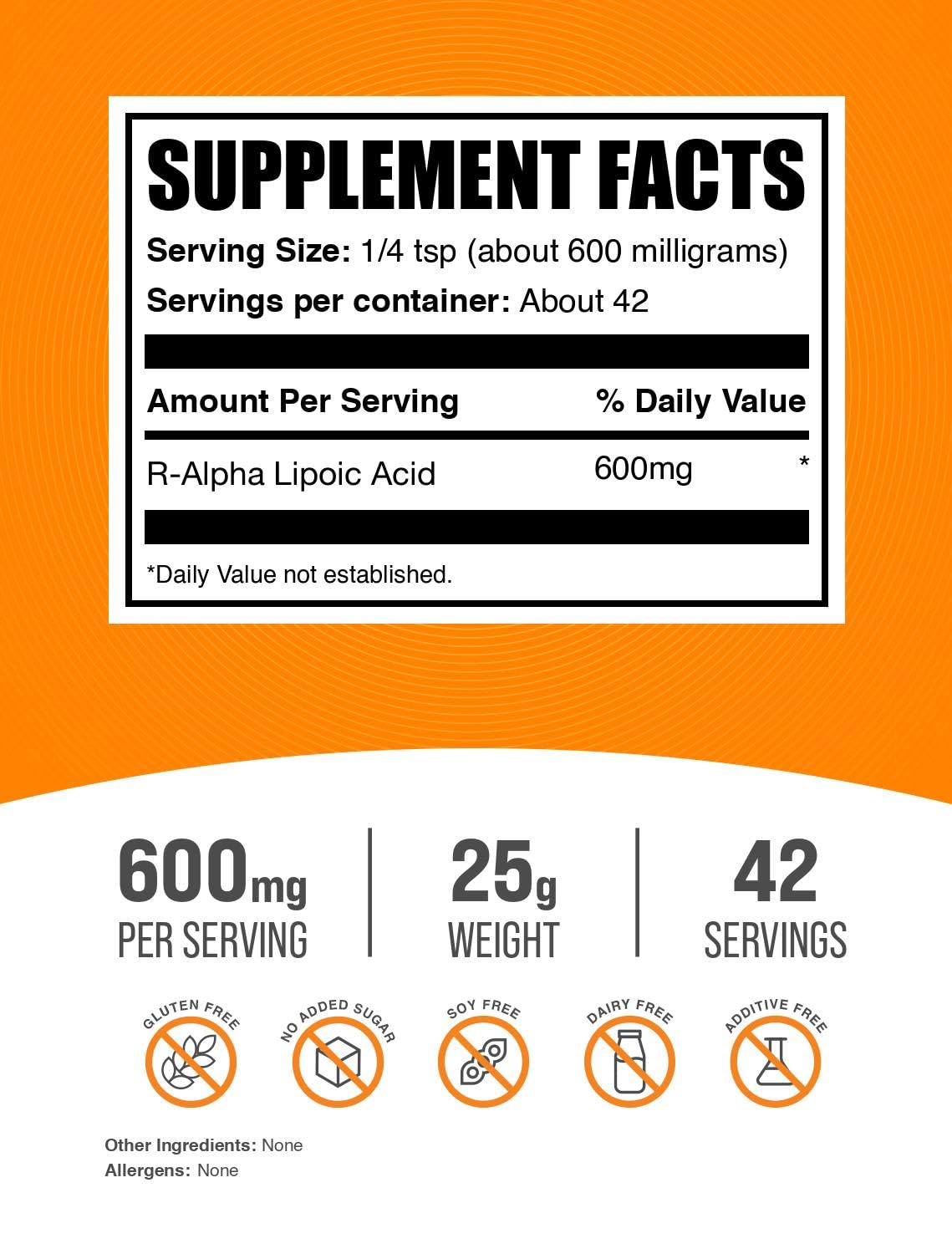R-ALA powder from BulkSupplements is unflavored and easy to mix.