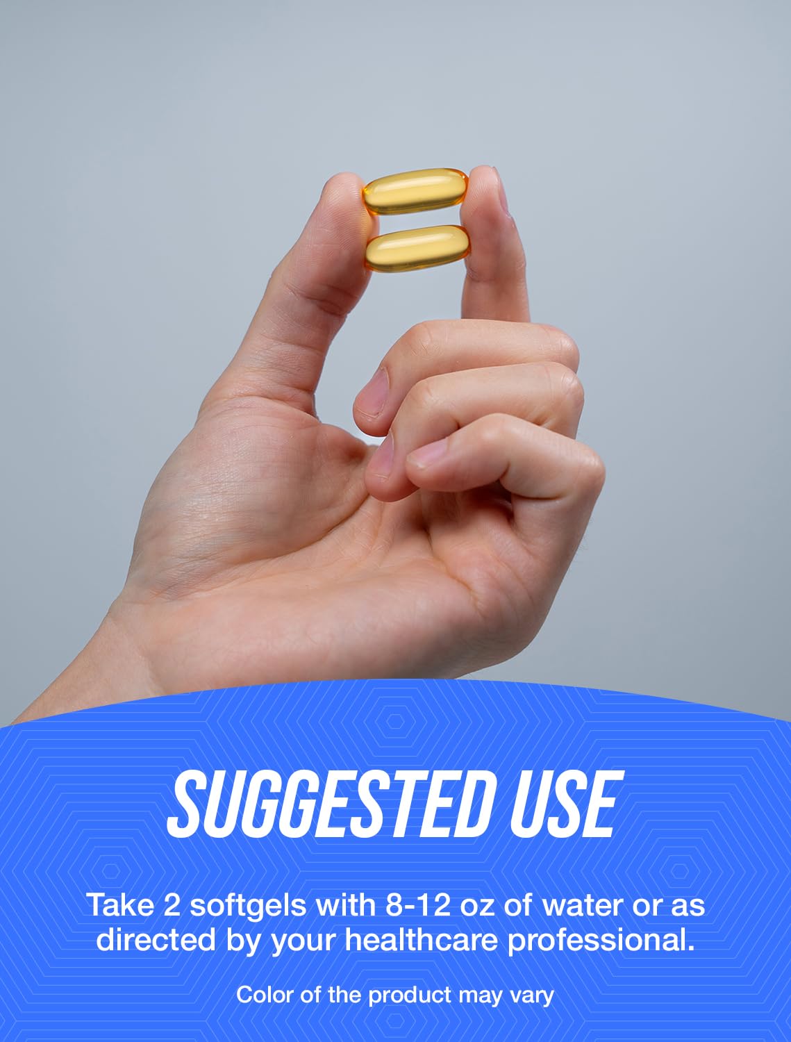 Pouring BulkSupplements softgels demonstrates convenient daily dosage.
