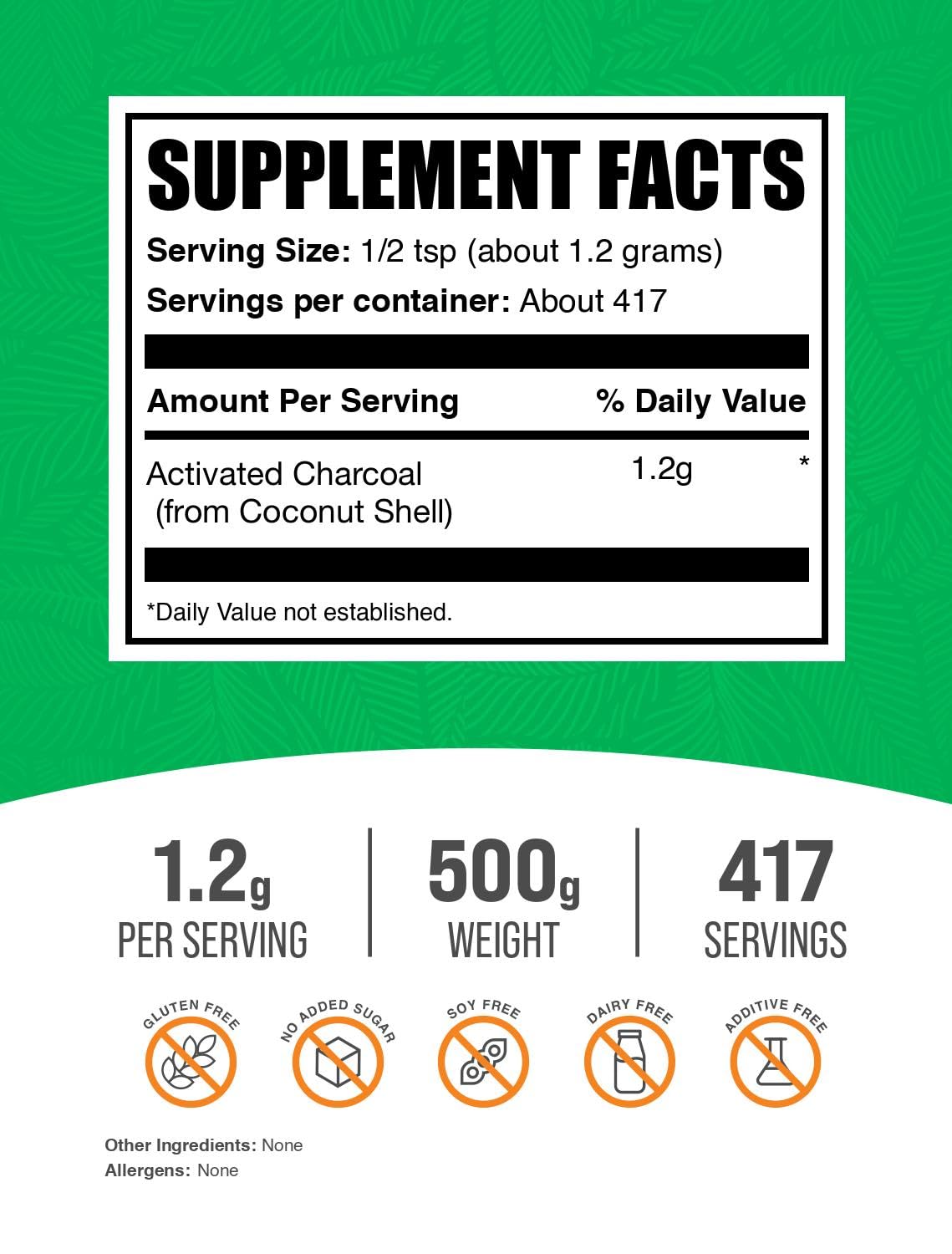 BulkSupplements Teeth Whitening Charcoal for surface brightening and smile prep