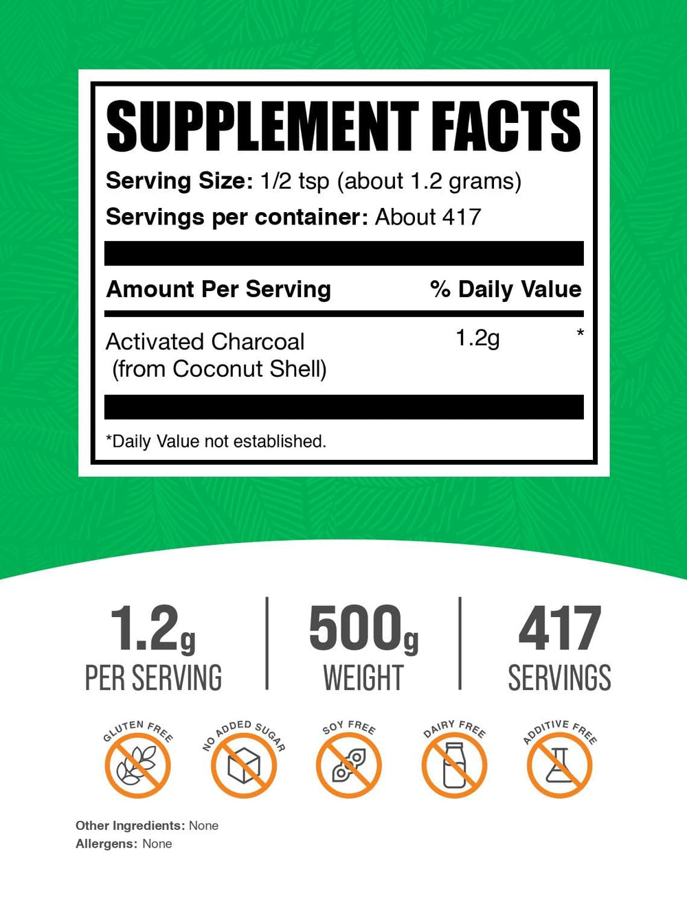 BulkSupplements Teeth Whitening Charcoal for surface brightening and smile prep