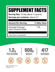 BulkSupplements Teeth Whitening Charcoal for surface brightening and smile prep