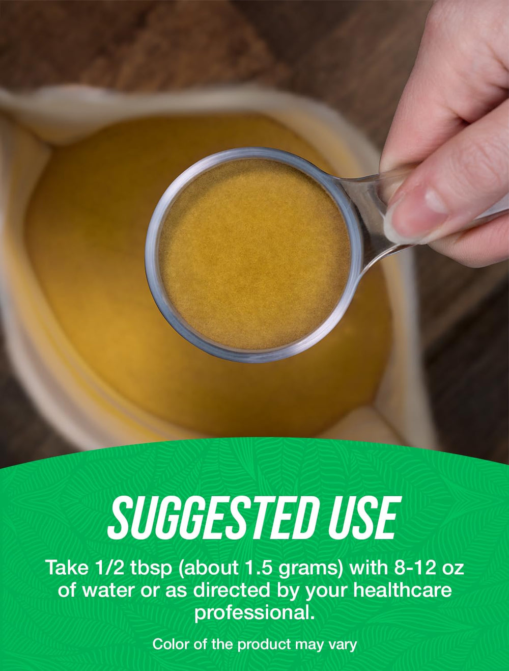 BulkSupplements Tribulus Terrestris extract powder pour shows simple serving customization.