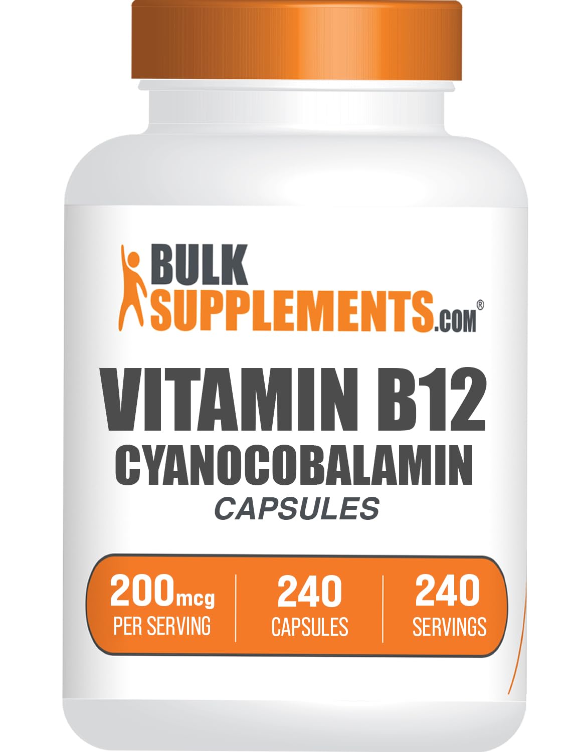 BulkSupplements Vitamin B12 capsules pour, easy daily use and energy support