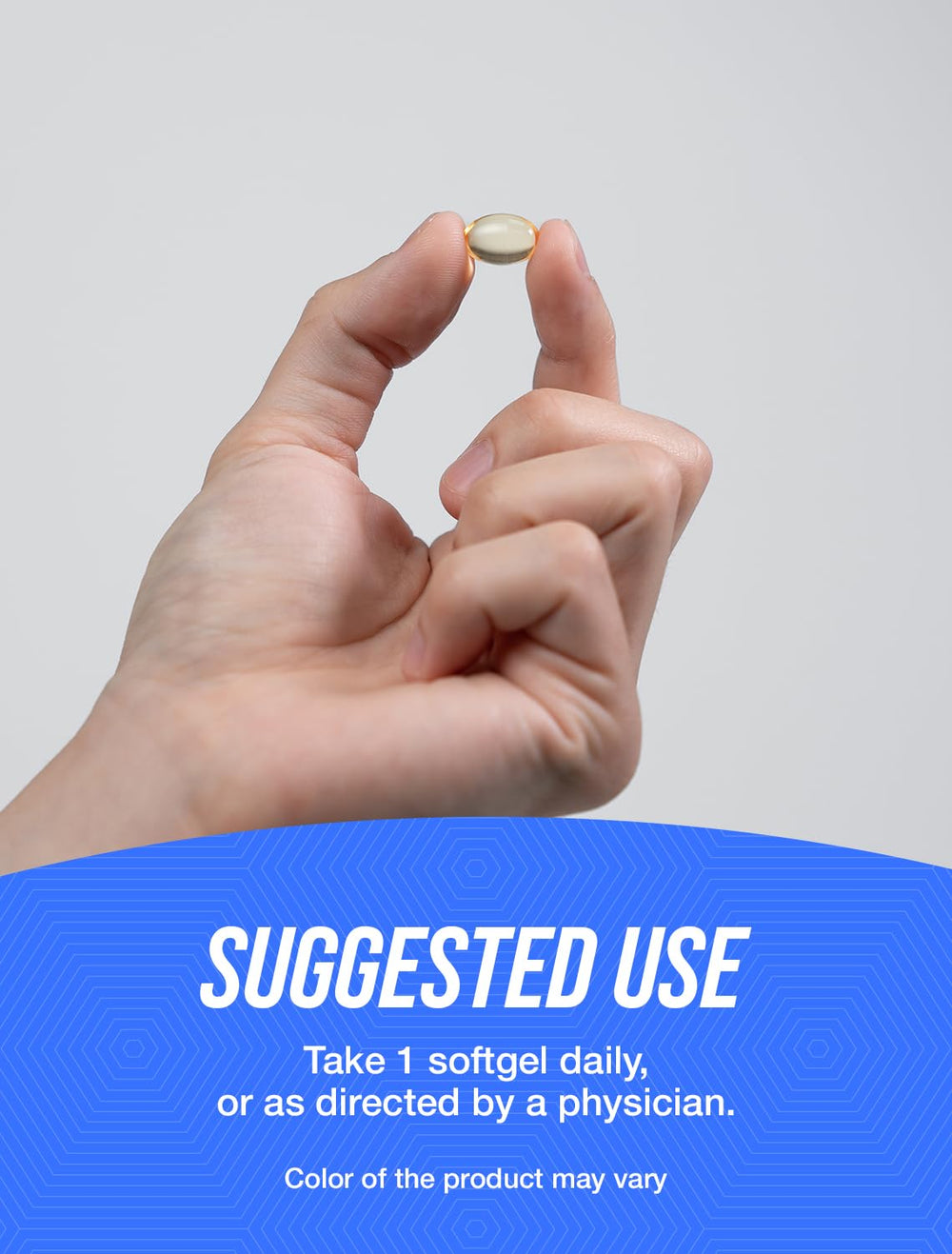 Softgels being taken with a meal for convenient daily supplementation