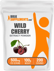 BulkSupplements Wild Cherry Extract Powder bottle for daily wellness.