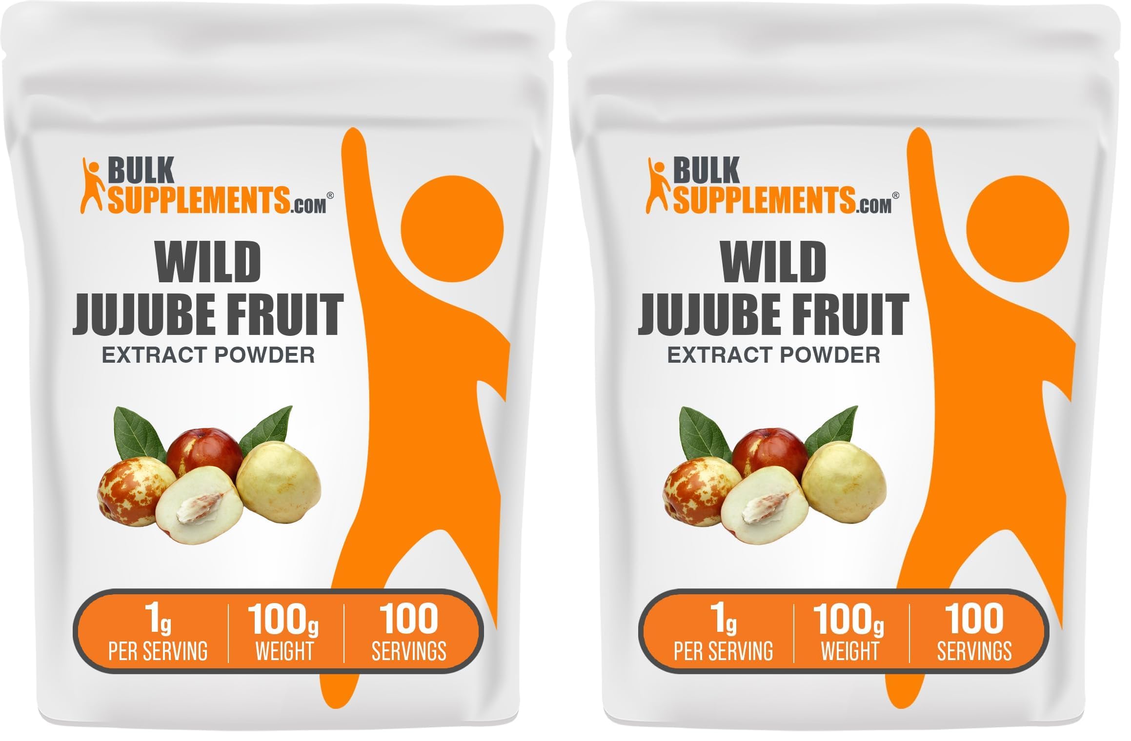 BulkSupplements Wild Jujube Extract packaging shows gluten-free herbal supplement for daily use