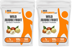 BulkSupplements Wild Jujube Extract packaging shows gluten-free herbal supplement for daily use