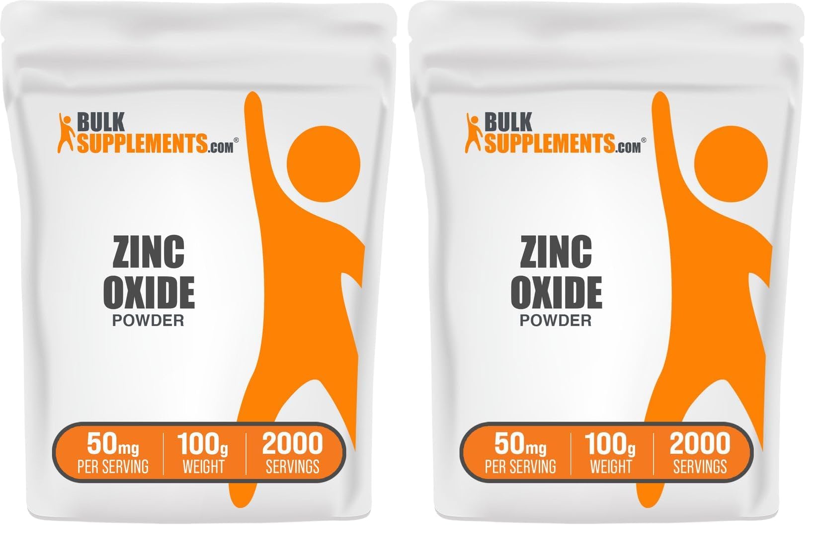 BulkSupplements Zinc Oxide Powder bottle for easy daily mineral intake.
