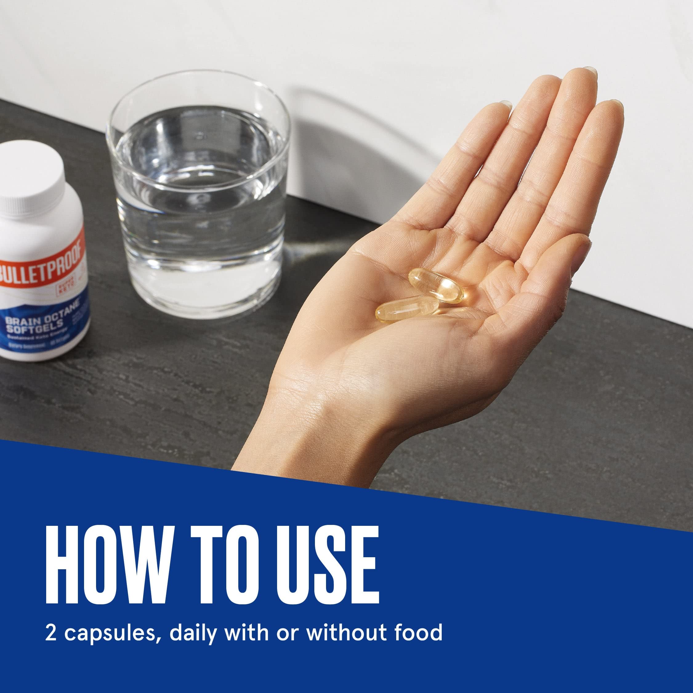Bulletproof Brain Octane Softgels keto-friendly capsules for macro-friendly fueling
