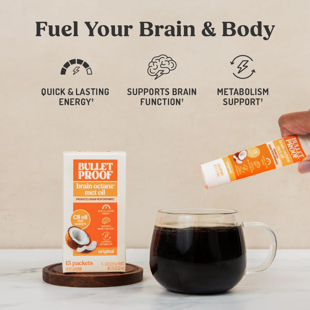 Bulletproof Coffee with Brain Octane for quick morning energy