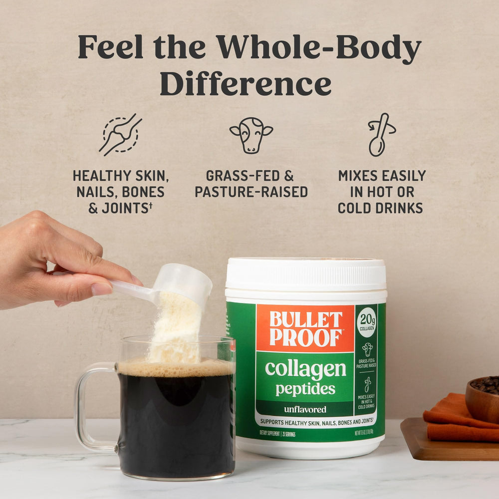 Bulletproof Collagen Peptides no added sugar supports keto-friendly routines.
