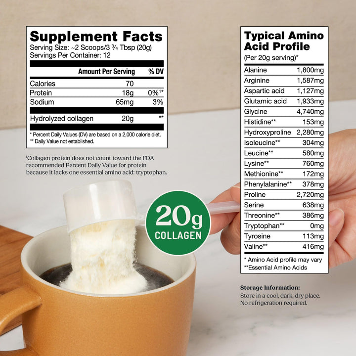 Bulletproof Collagen Peptides in a smoothie adds protein without sugar