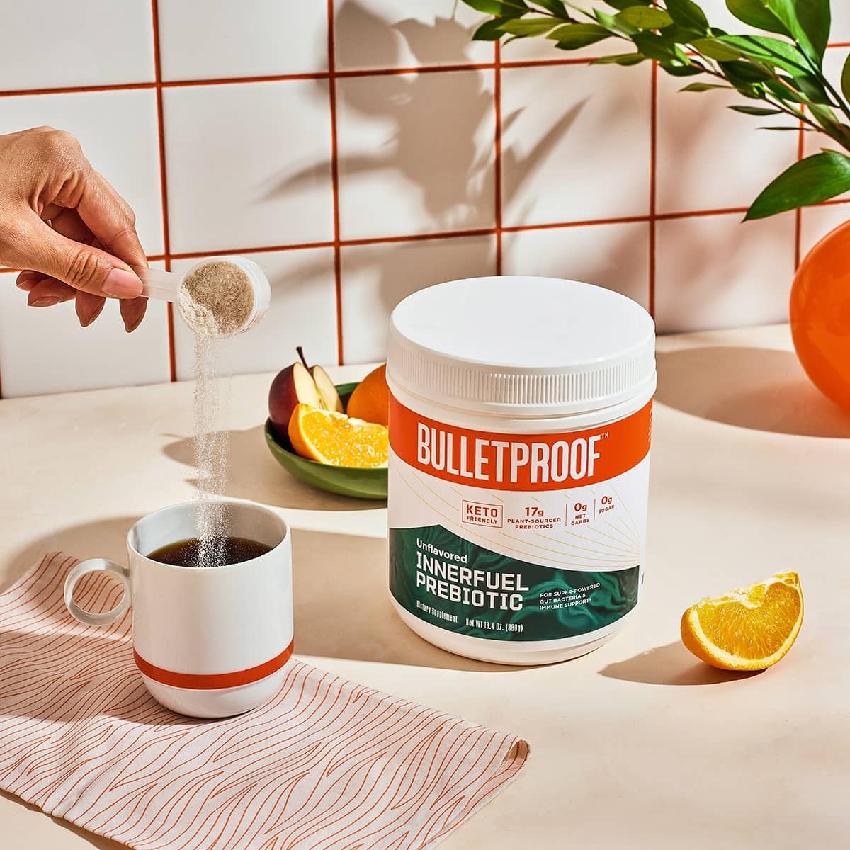 Bulletproof Innerfuel keto-friendly sugar-free formula for low-carb routines.
