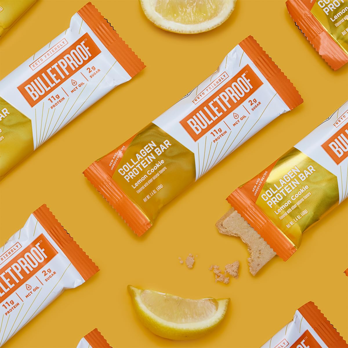 Bulletproof Lemon Cookie Bars cashew butter closeup emphasizes a cookie-like bite and protein.