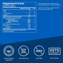Bulletproof Lemon Omega Krill Softgels packaging, 120-count convenient daily supplement.
