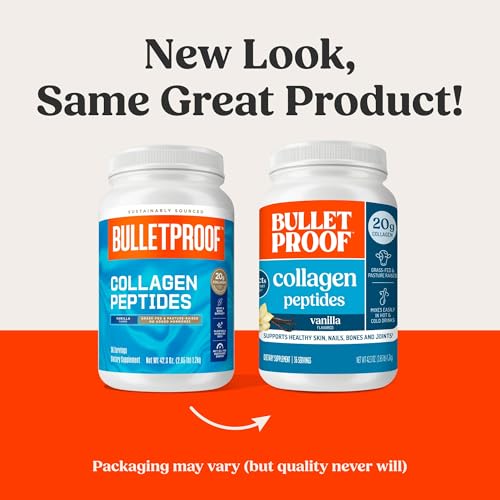 Bulletproof Vanilla Collagen powder scoop for convenient servings