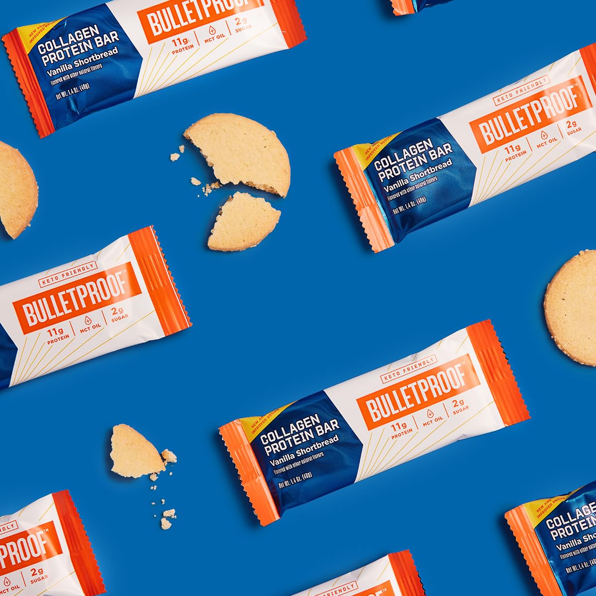Cross-section view shows creamy cashew butter texture in Bulletproof bar.