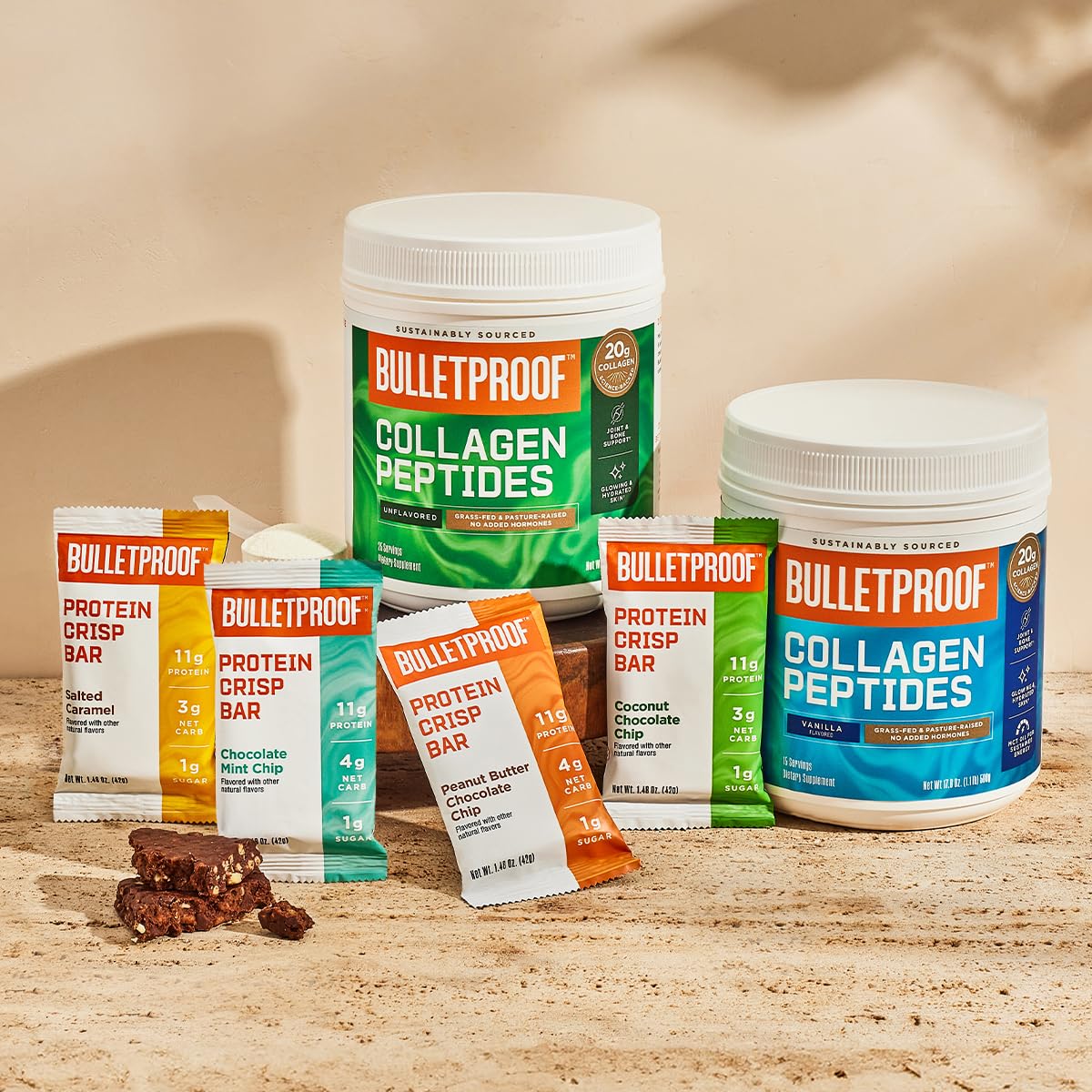 Bulletproof Vanilla Shortbread Bar with MCT oil for sustained energy.
